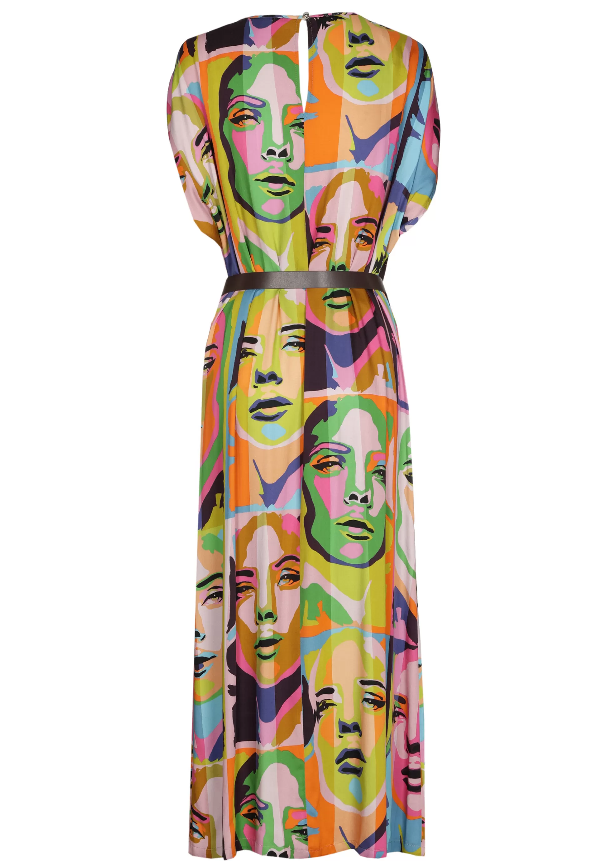 Shop 1142-79 / Soepelvallende Pop-Art Midi Jurk Vrouwen Jurken