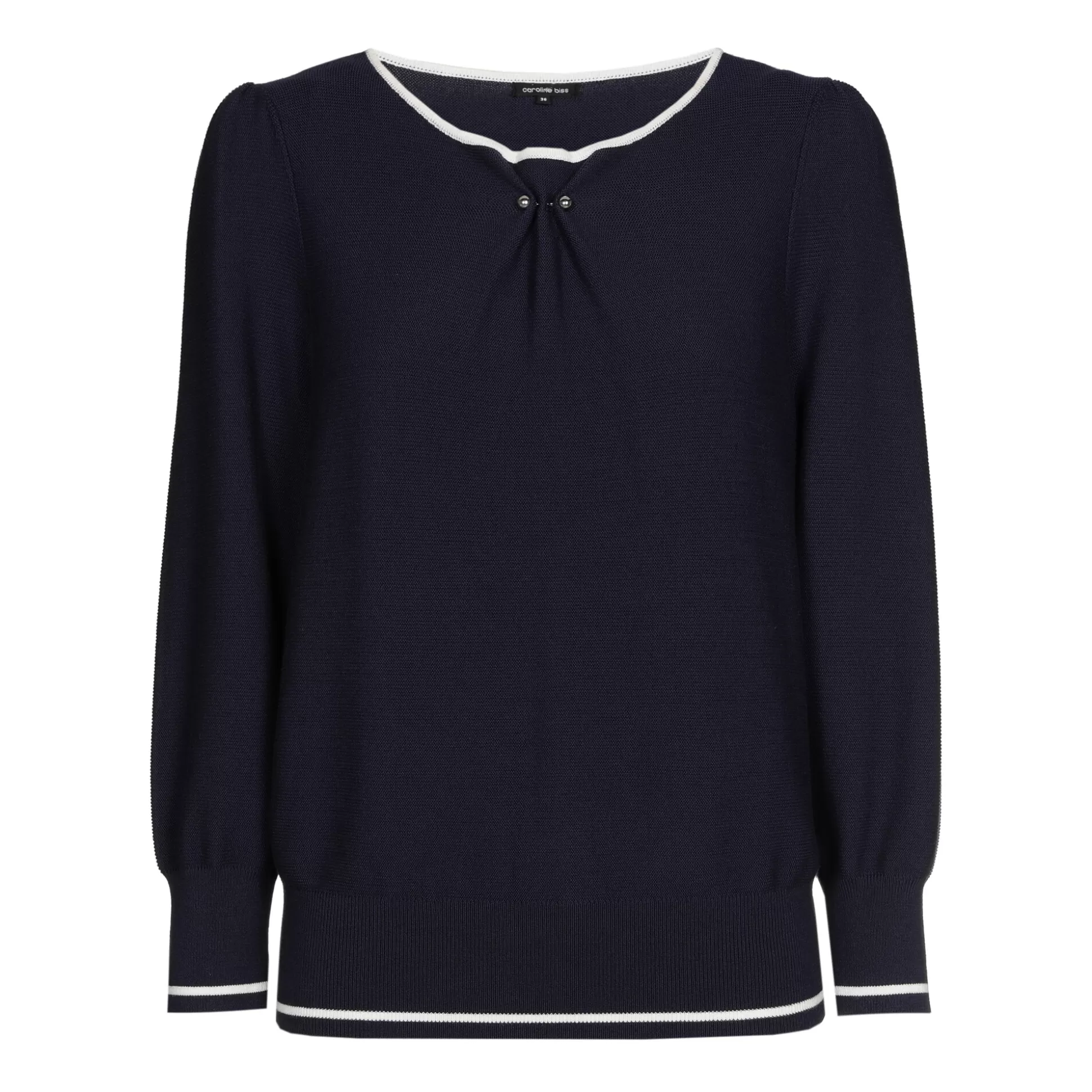 Clearance 1248-21 / Fijn Gebreide Bicolor Pull Vrouwen Pulls