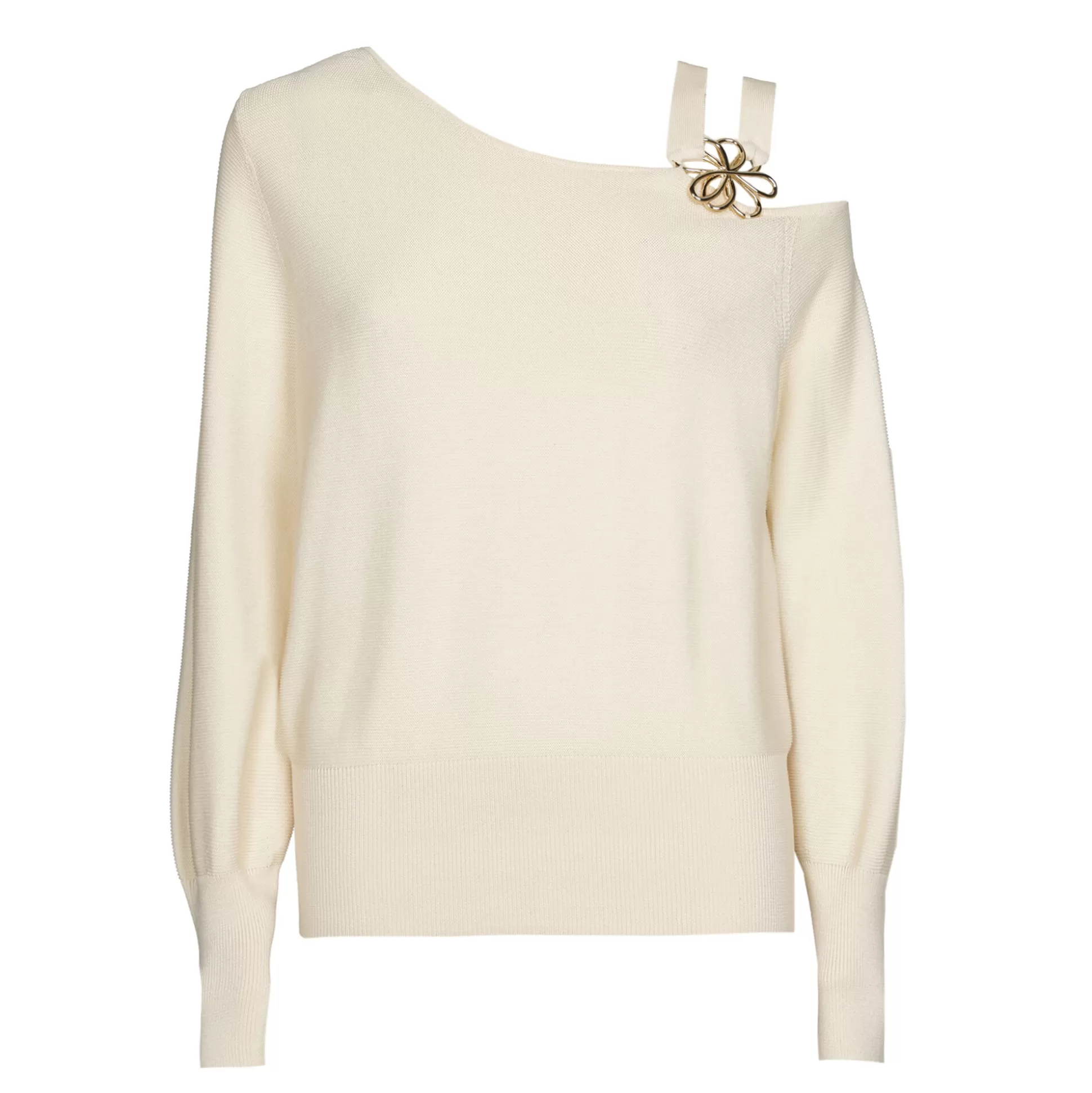 Hot 1257-34 / Elegante Fijn Gebreide Pull Met Schoudereffect Vrouwen Pulls