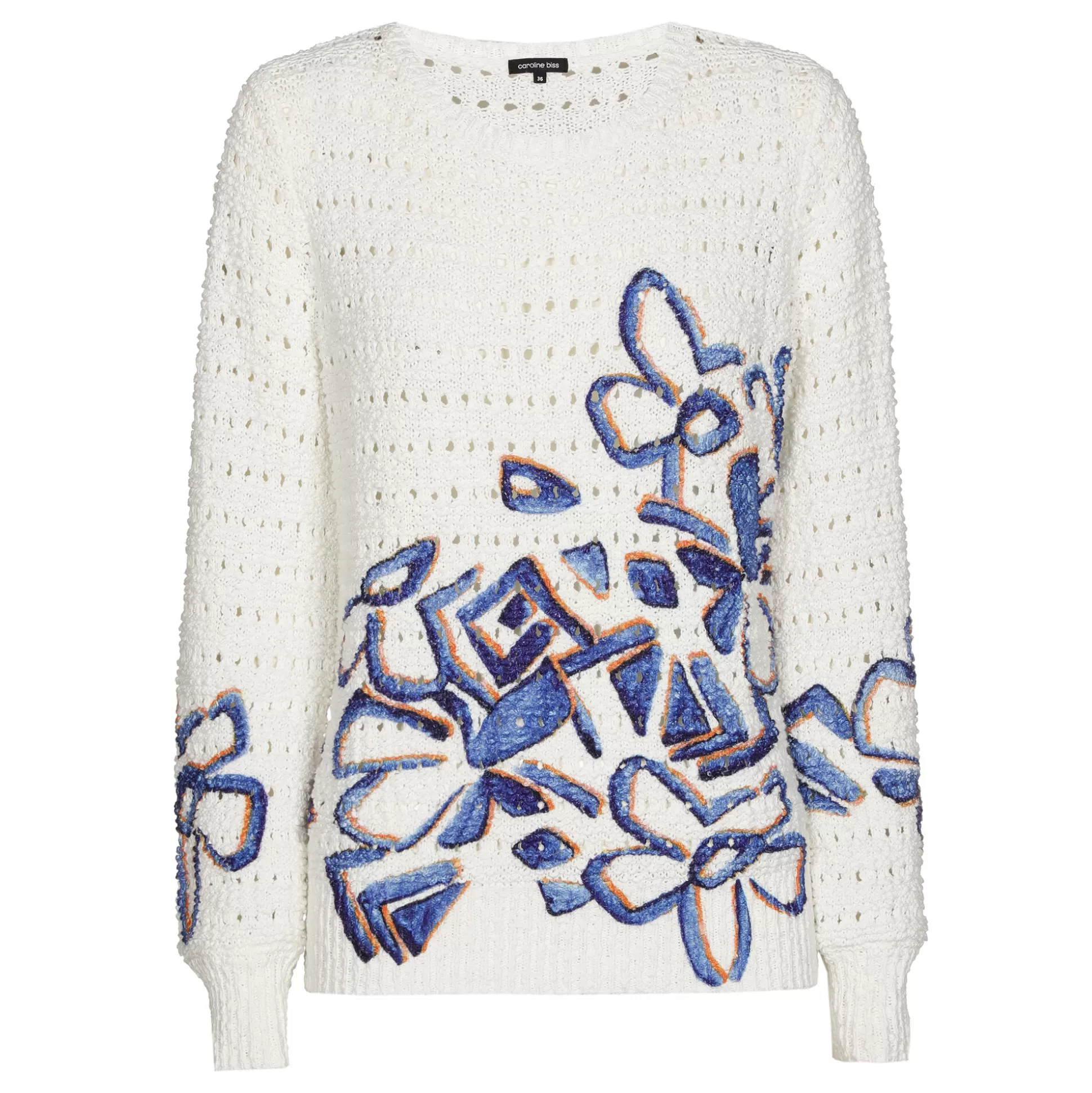 Hot 1289-29 / Los Gebreide Pull Met Print Vrouwen Pulls