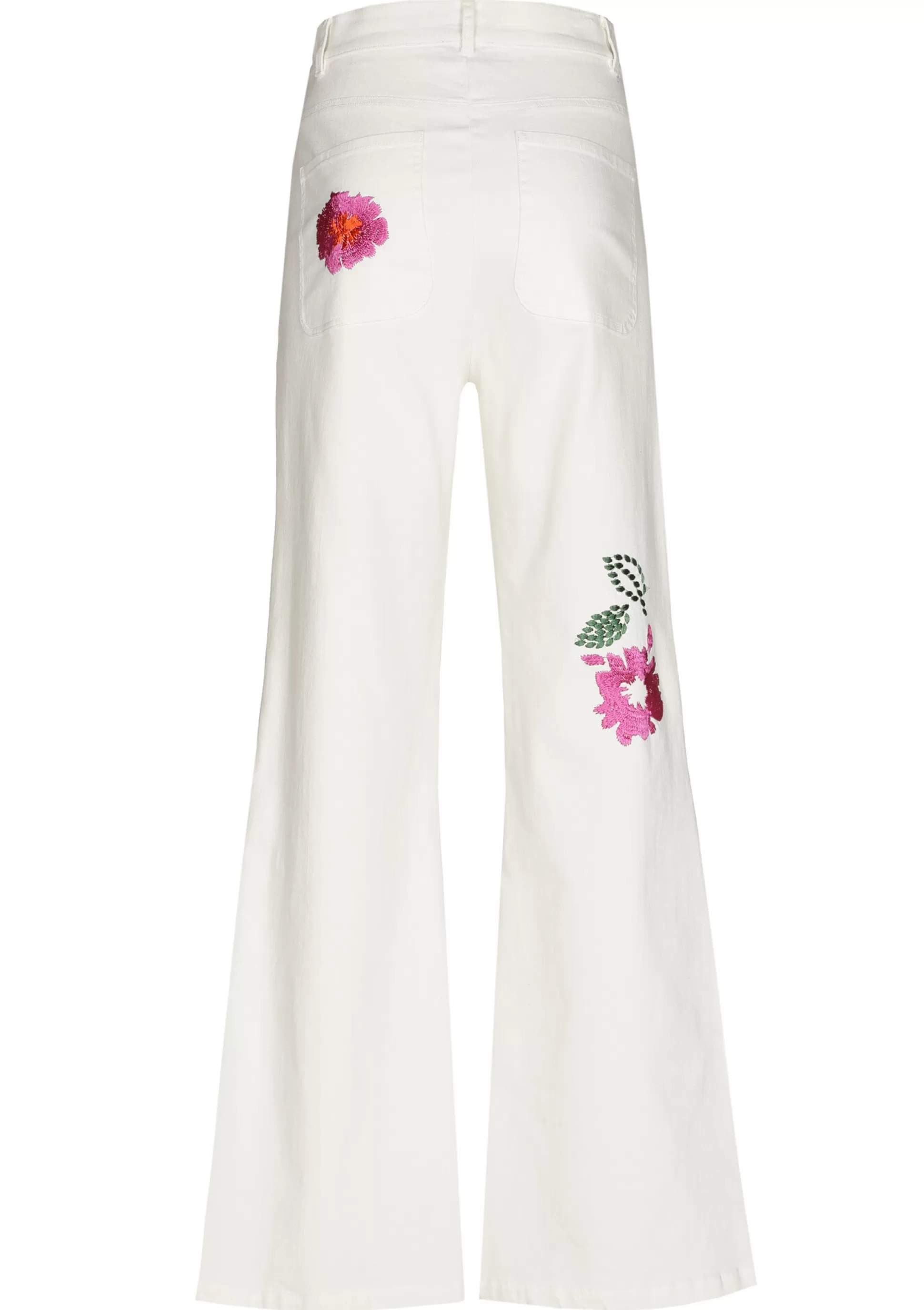 Clearance 1509-69 / Comfortabele Jeans Met Broderie, Flared Leg, Normal Waist Vrouwen Broeken