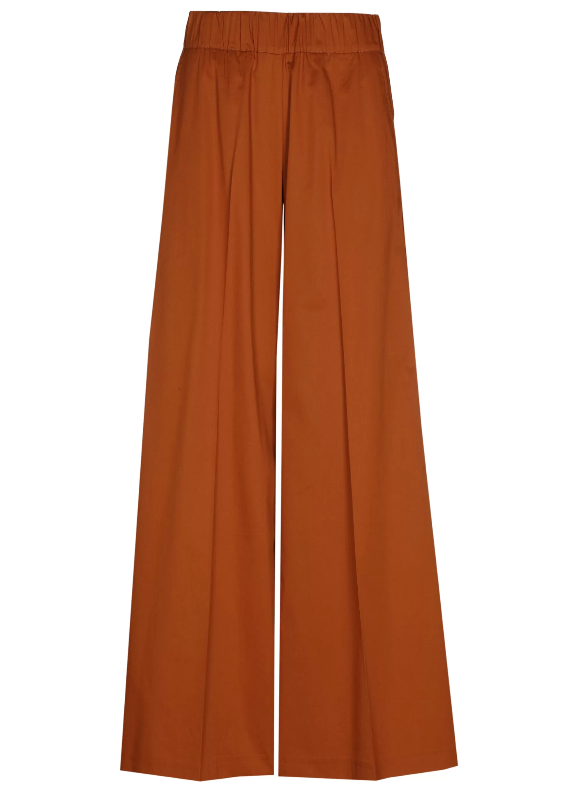 Best 1569-35 / Comfortabele Wijde Broek In Katoen, Normal Waist Vrouwen Broeken
