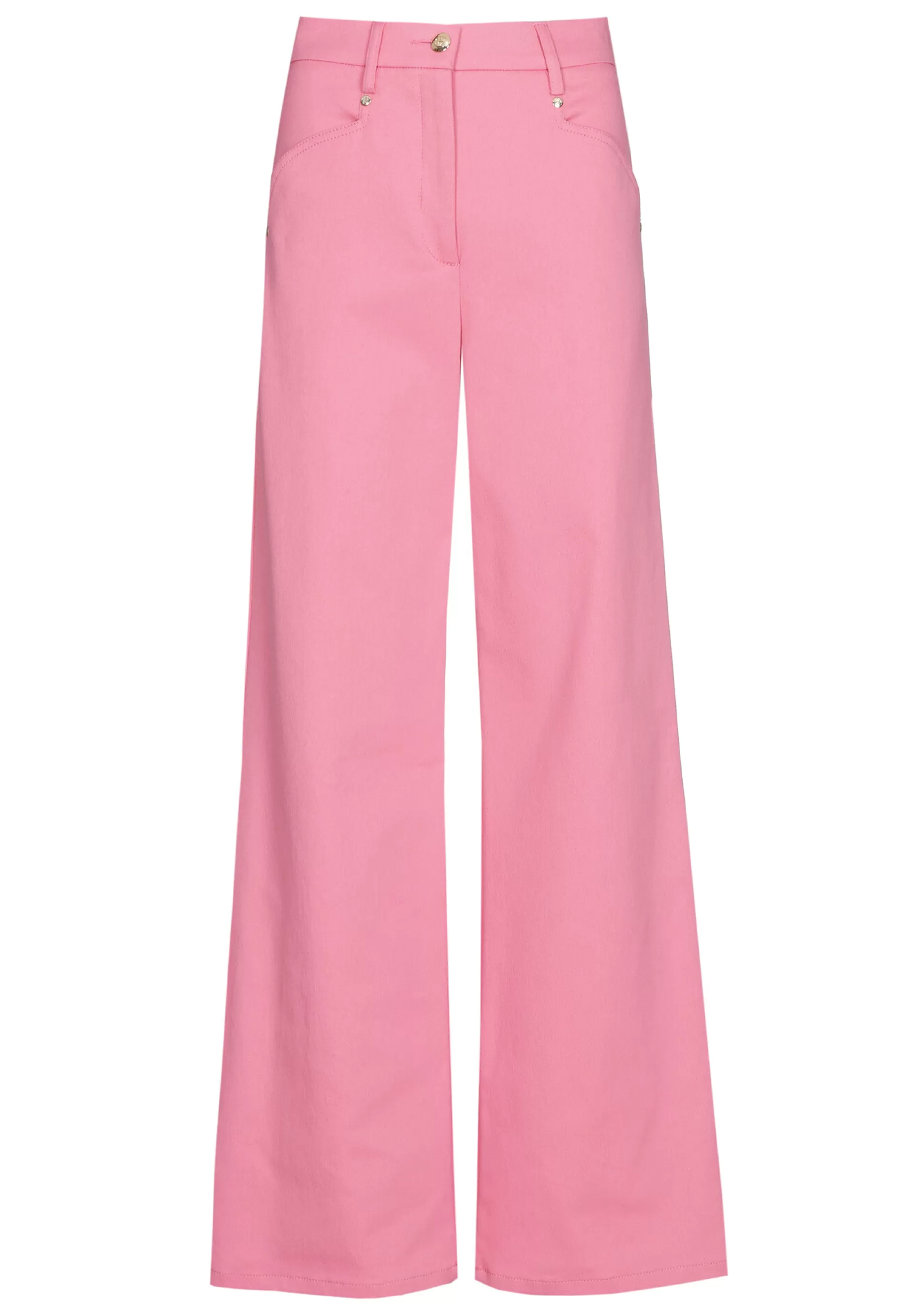 Outlet 1579-71 / Comfortabele Broek In Katoen, Wijd Been, Normal Waist Vrouwen Broeken