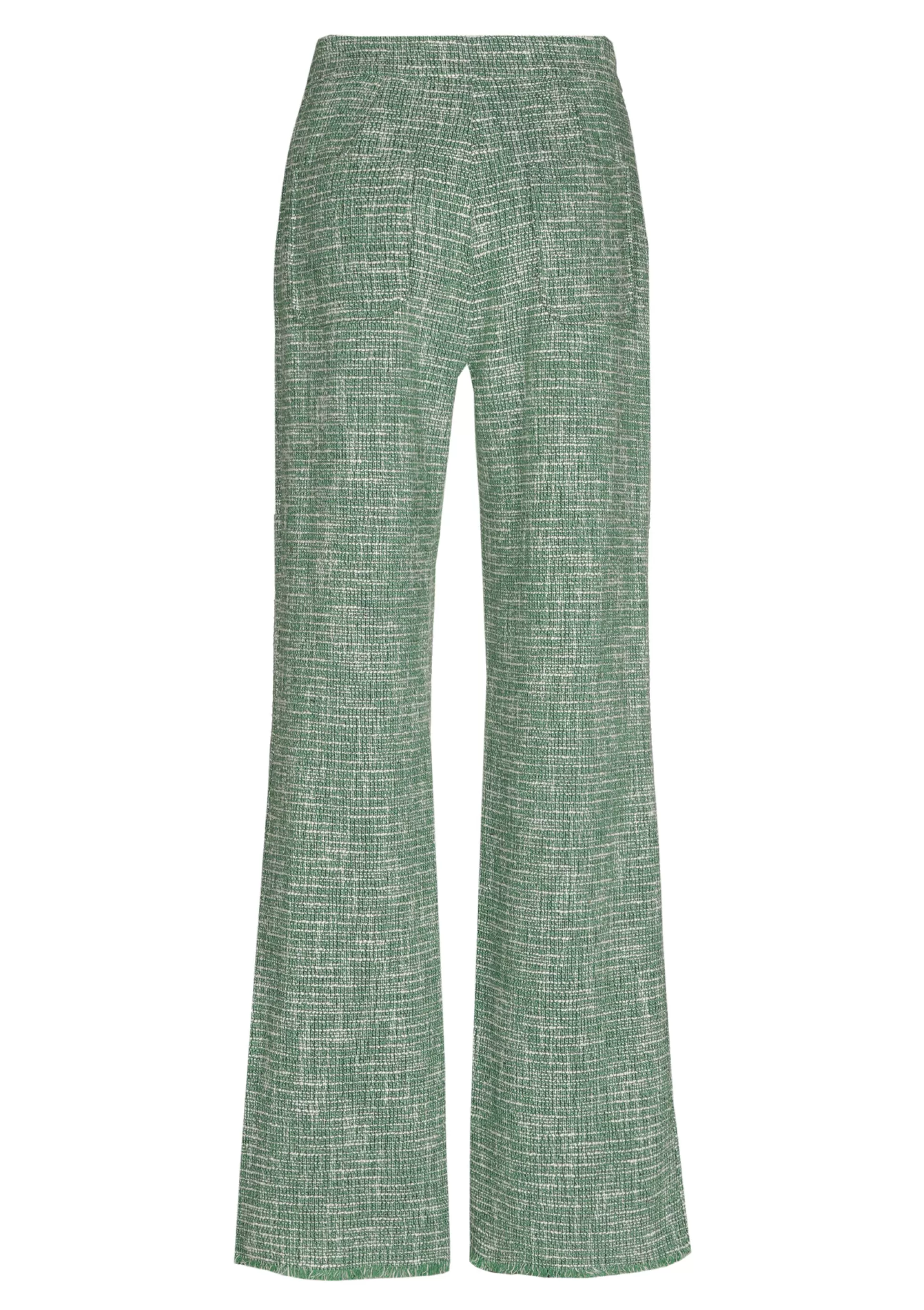 Flash Sale 1588-62 / Broek In Fijne Bouclette, Wijd Been, Normal Waist Vrouwen Broeken