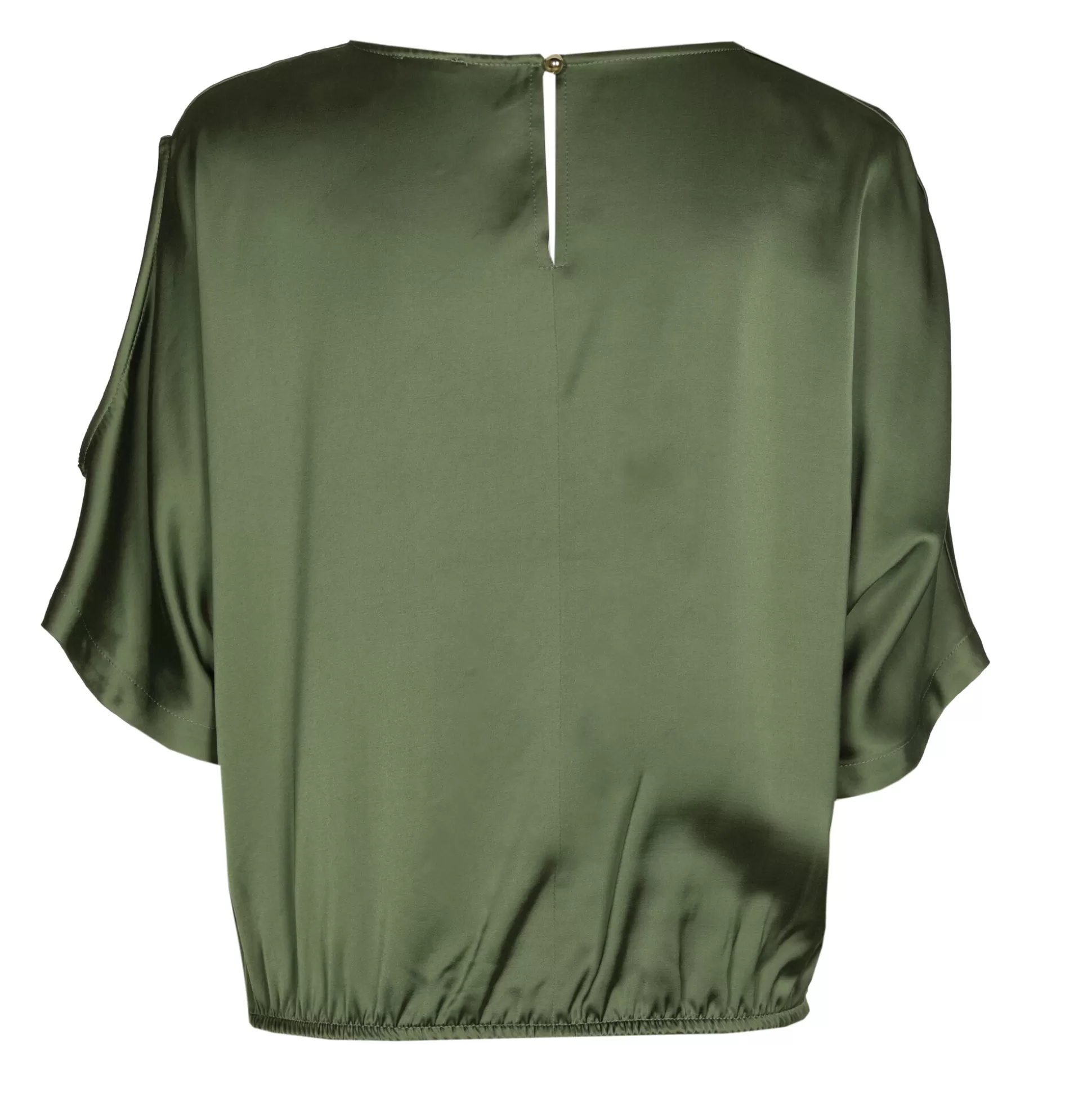 Store 1667-61 / Korte Asymmetrische Soepelvallende Top Vrouwen Tops