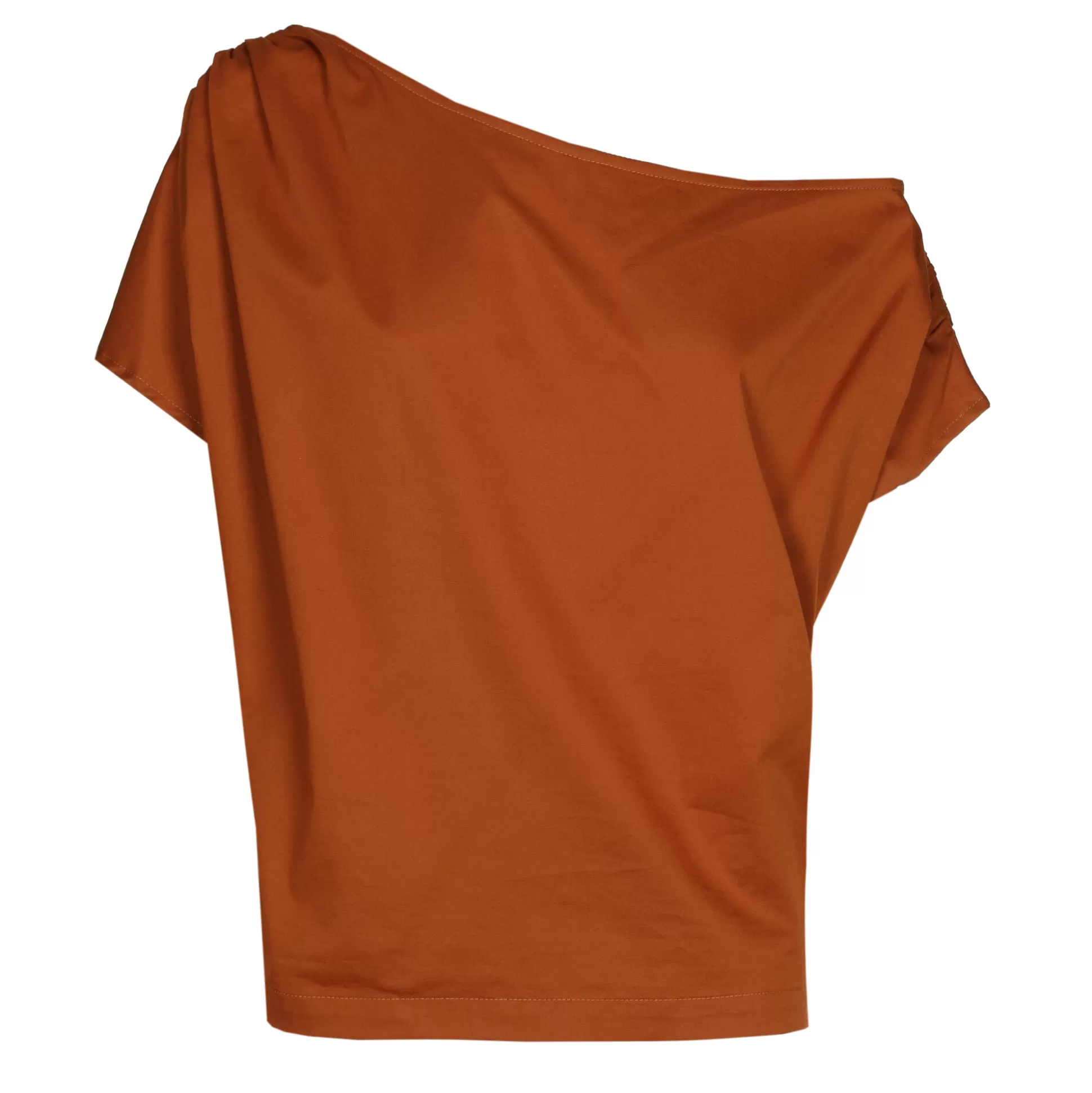 Store 1668-35 / Asymmetrische Comfortabele Top In Katoen Vrouwen Tops