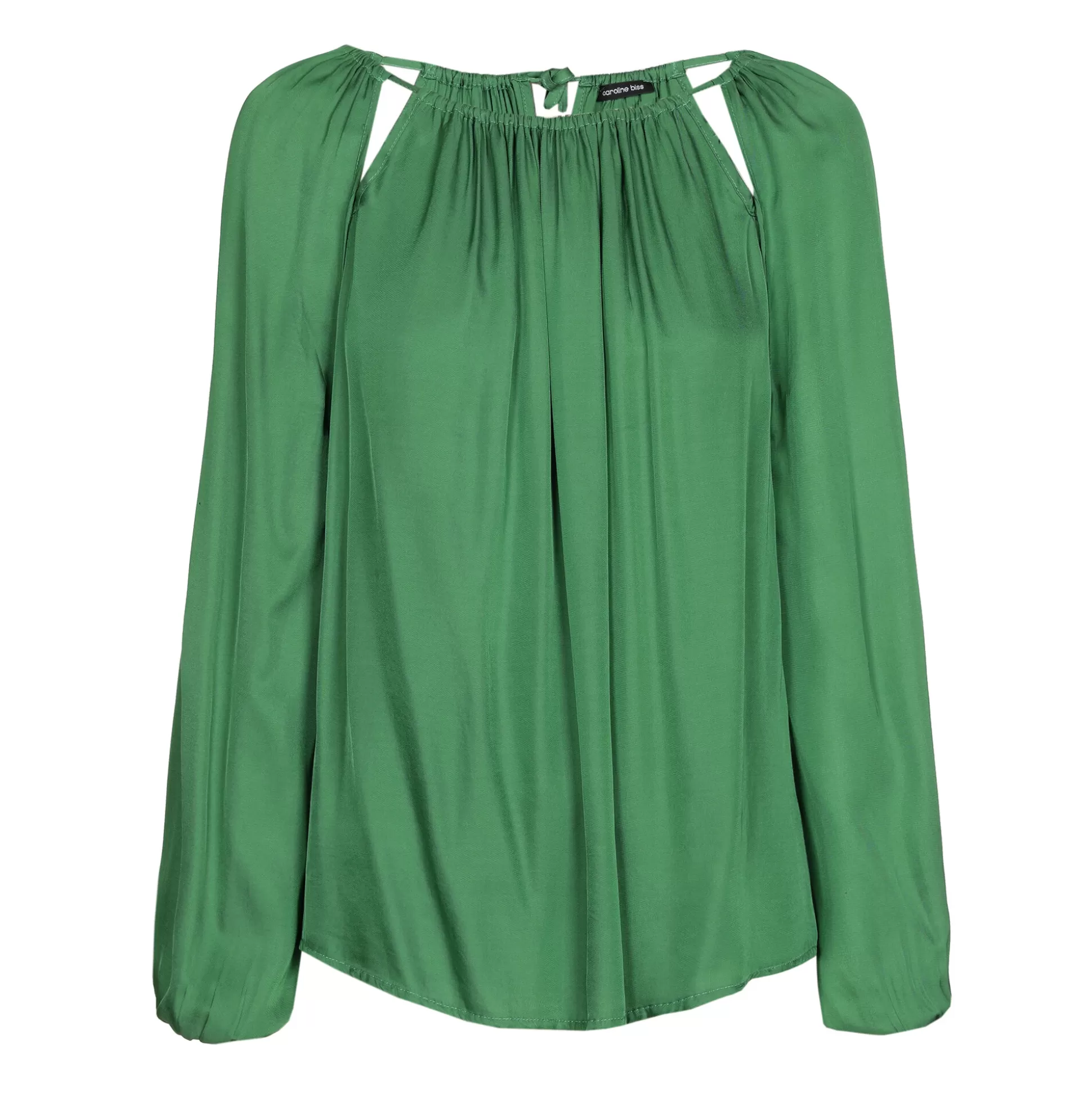 Outlet 1687-62 / Soepelvallende Rechte Bloes Met Decollete Effect Vrouwen Tops