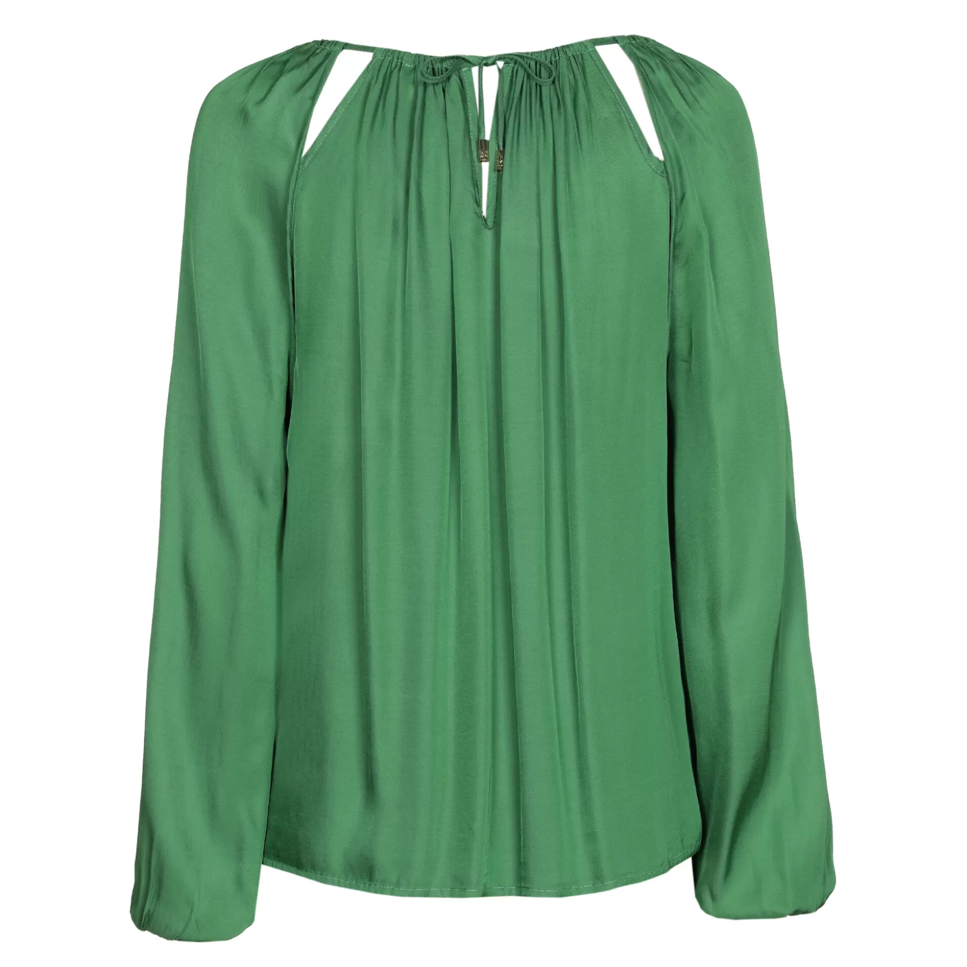 Outlet 1687-62 / Soepelvallende Rechte Bloes Met Decollete Effect Vrouwen Tops