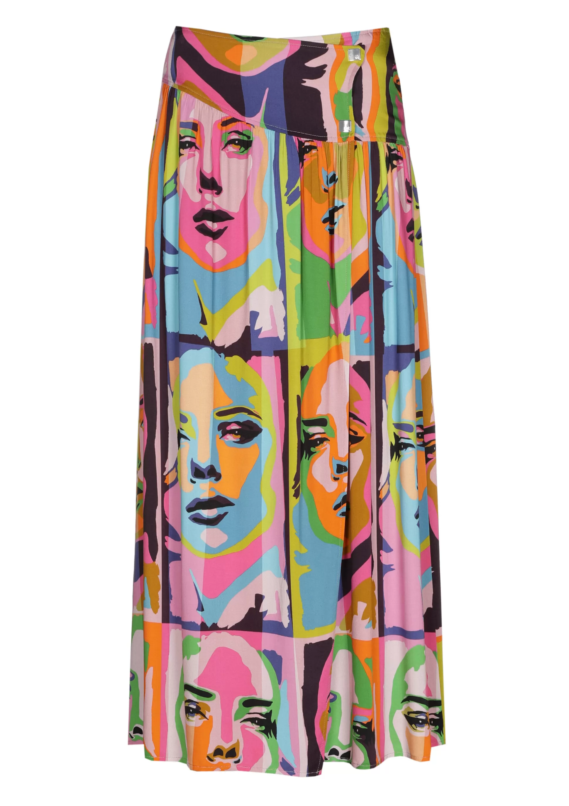 Shop 1702-79 / Soepelvallende Midirok Pop-Art Vrouwen Rokken