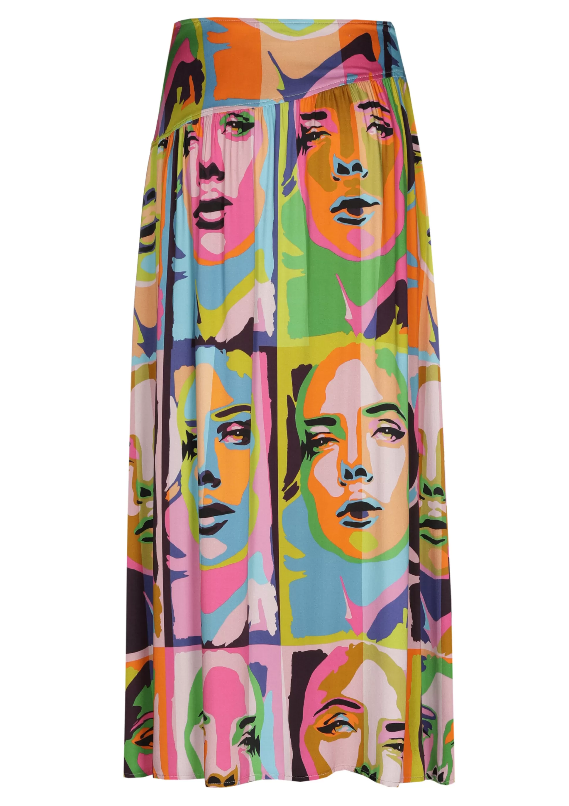 Shop 1702-79 / Soepelvallende Midirok Pop-Art Vrouwen Rokken