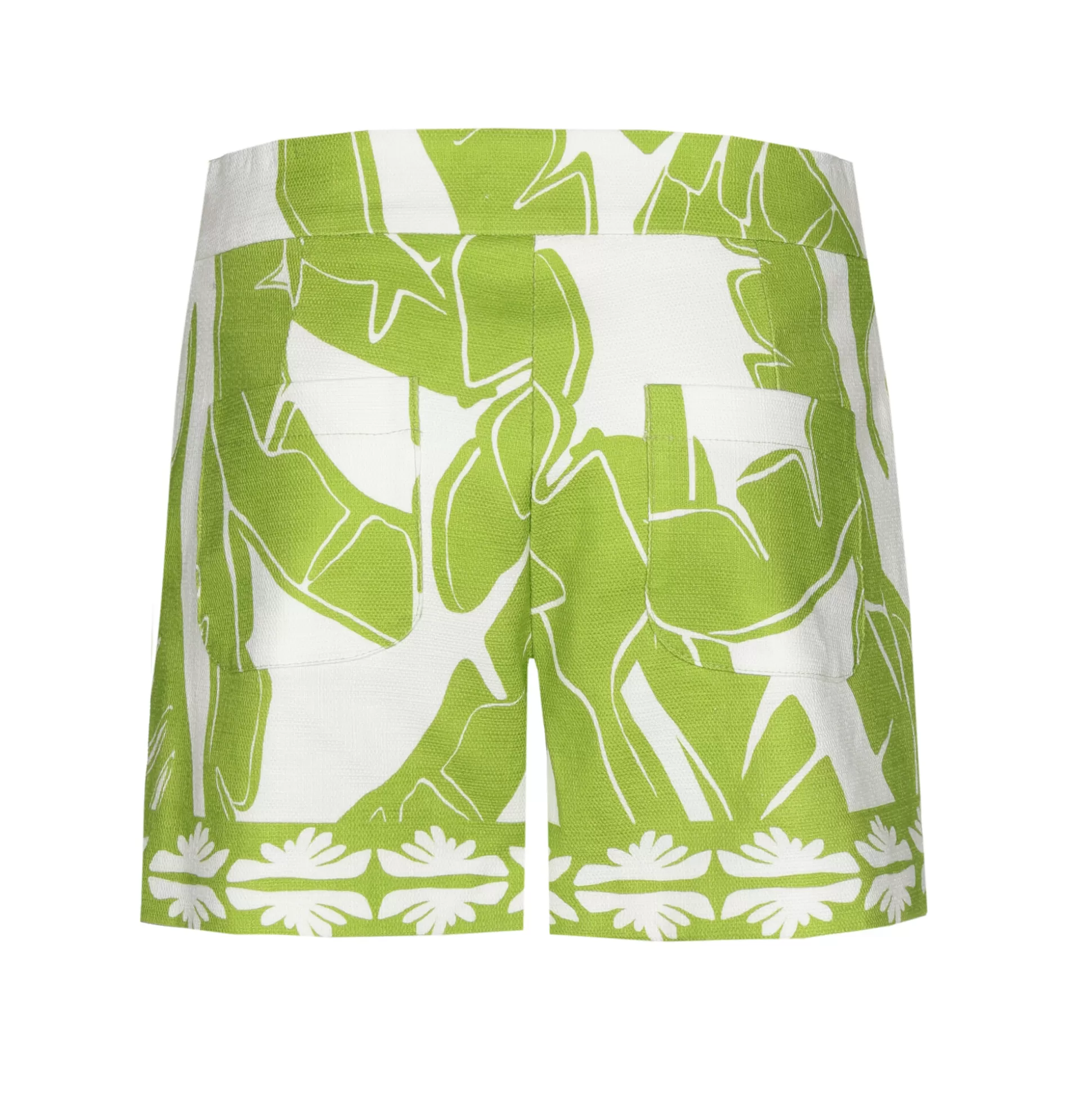 New 3555-79 / Comfortabele Short In Pique Katoen, Normal Waist Vrouwen Broeken
