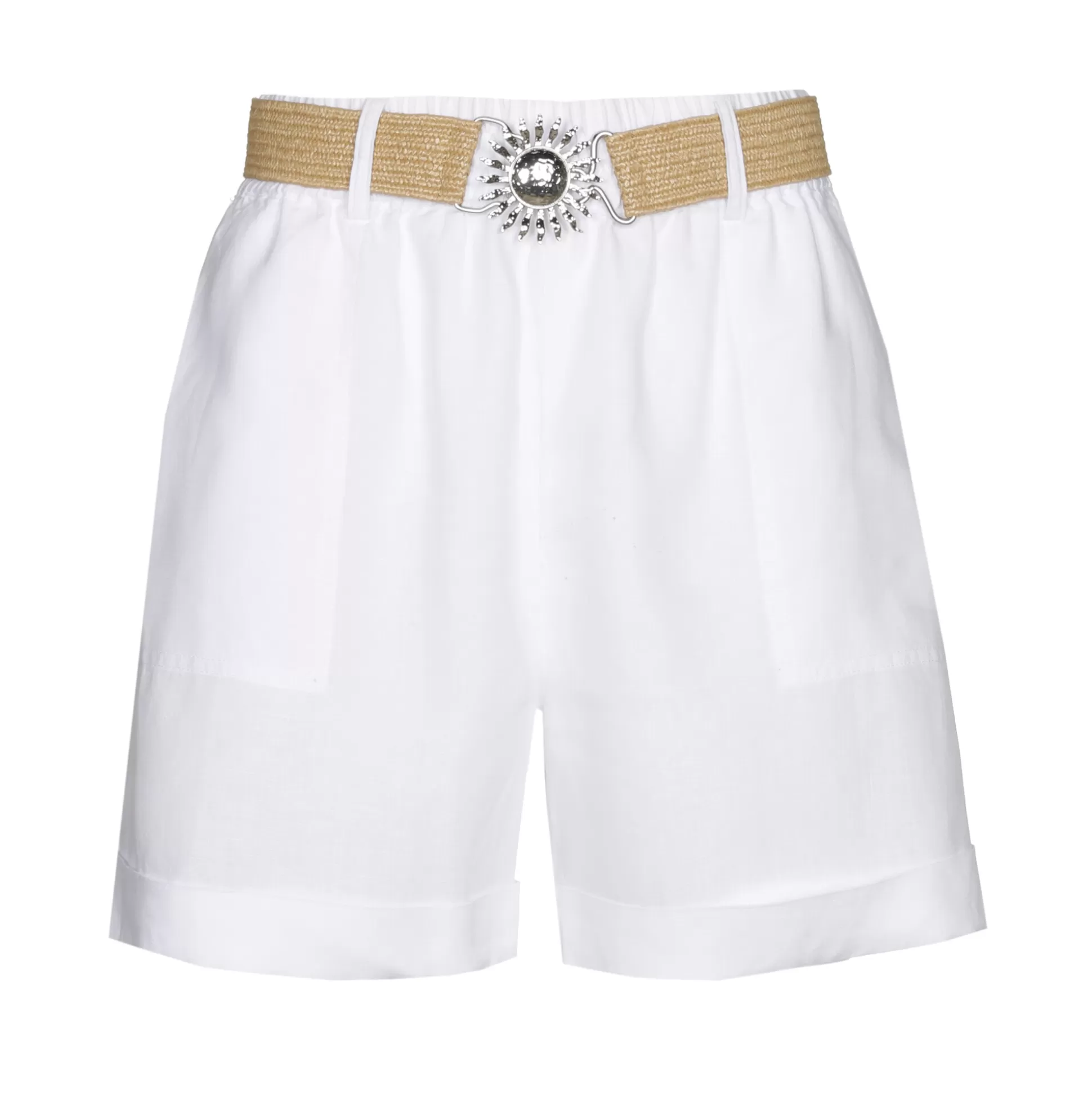 Best Sale 3568-90 / Linnen Short, Normal Waist Vrouwen Broeken