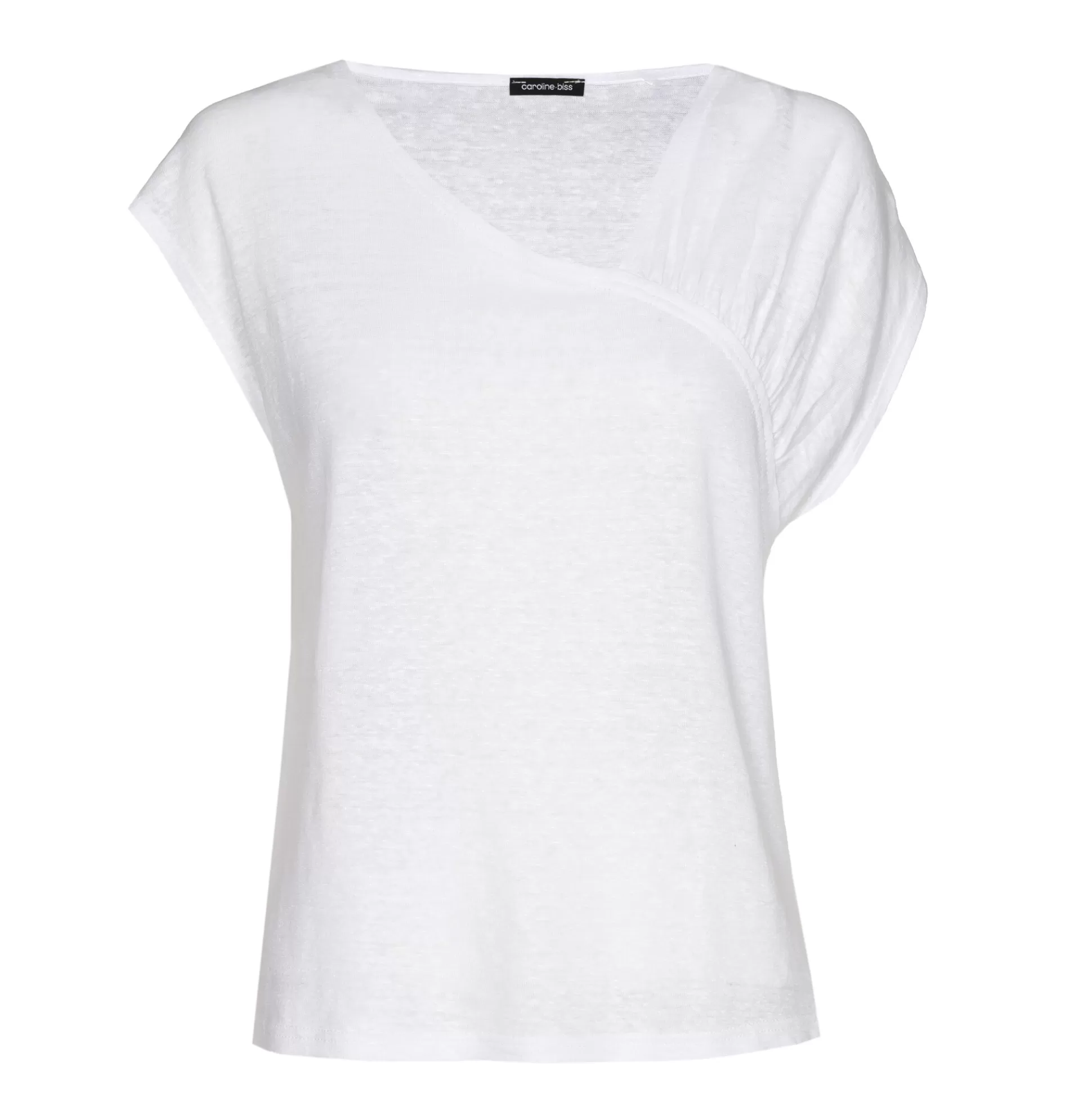 Flash Sale 3972-90 / Asymmetrische Top In Linen Vrouwen Tops